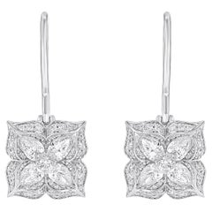Harakh 1 1/3 Karat Brillantschliff natürlicher Diamant Mandala Creolen