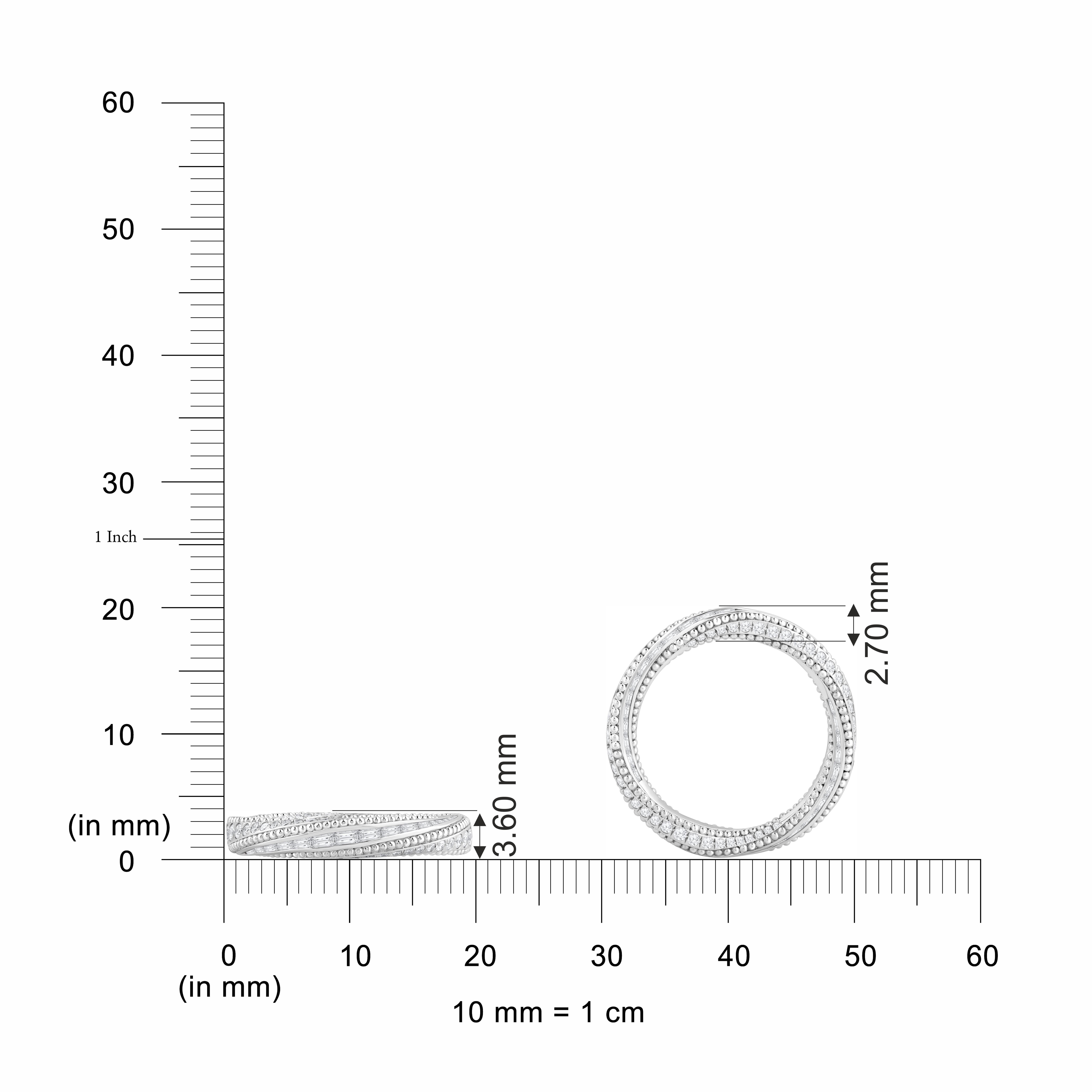 HARAKH 1 1/4 CT Diamante Incoloro Oro Blanco 18K Anillo Espiral Crepúsculo Luz Solar en Nuevo estado para la venta en New York, NY