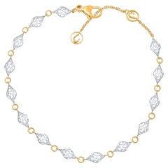 HARAKH Pulsera de 1 5/8 CT Diamante Natural Incoloro talla Brillante y Rosa