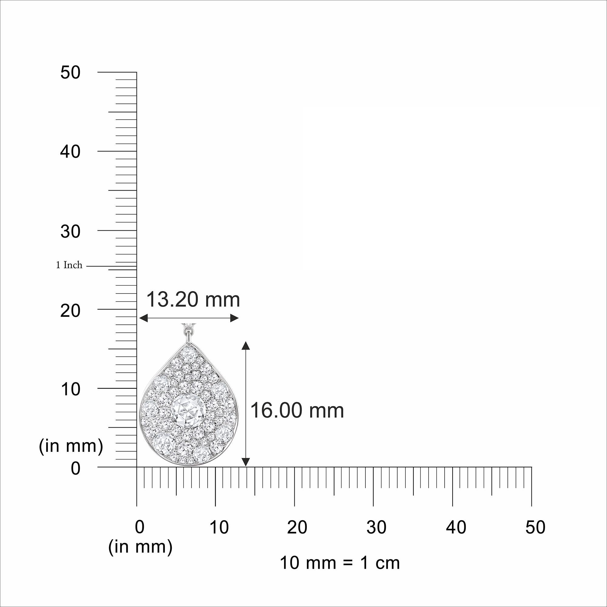 Taglio brillante Collana con ciondolo a goccia con diamante incolore Nature 1 1/5 CT di Harakh in vendita