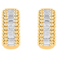 HARAKH 1/2 CT farblose Diamant-Ohrringe aus Gelbgold 18 KT mit Sonnenlicht