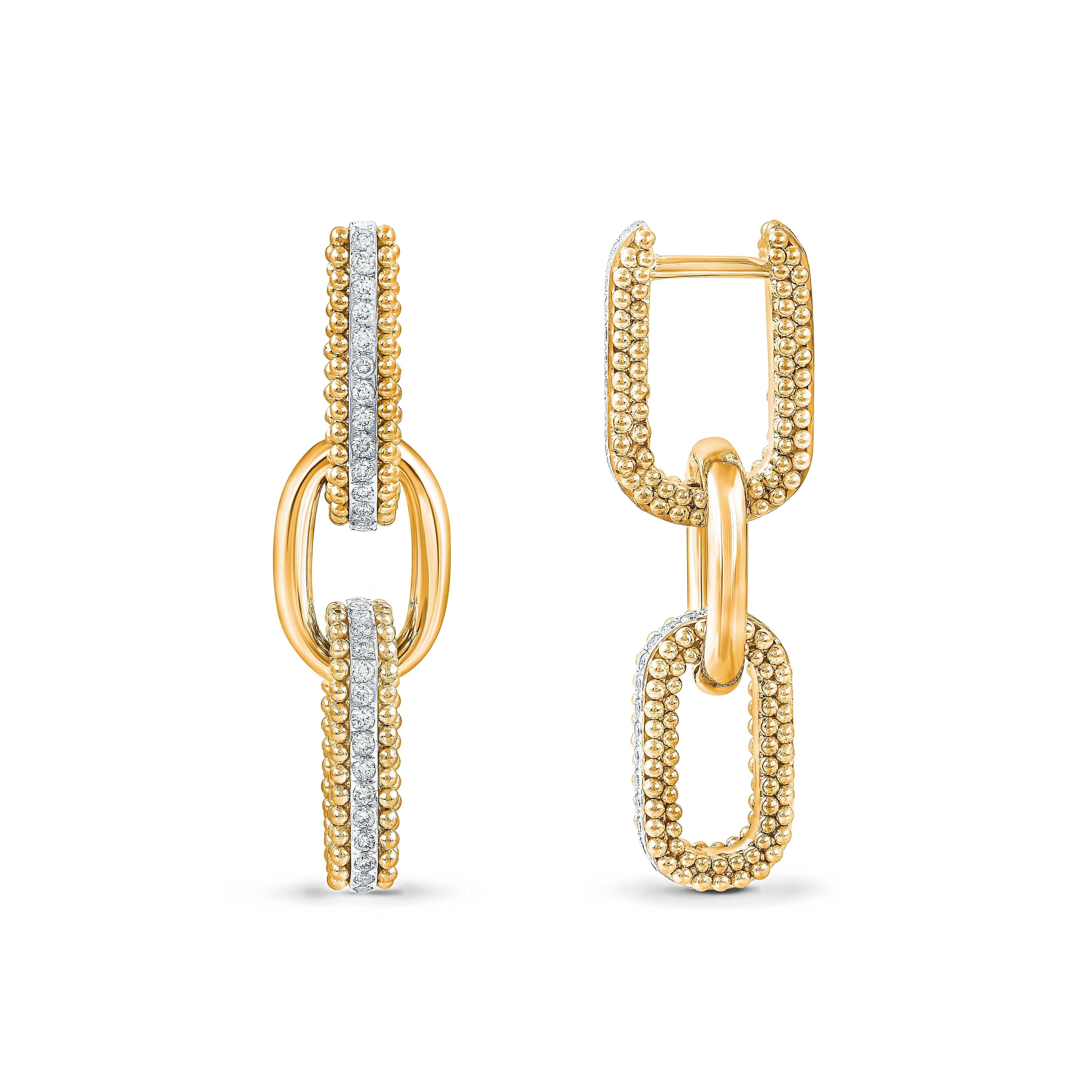 HARAKH 1/2 CT Diamante Incoloro Oro Amarillo 18KT Pendiente Clip Luz Solar Contemporáneo en venta