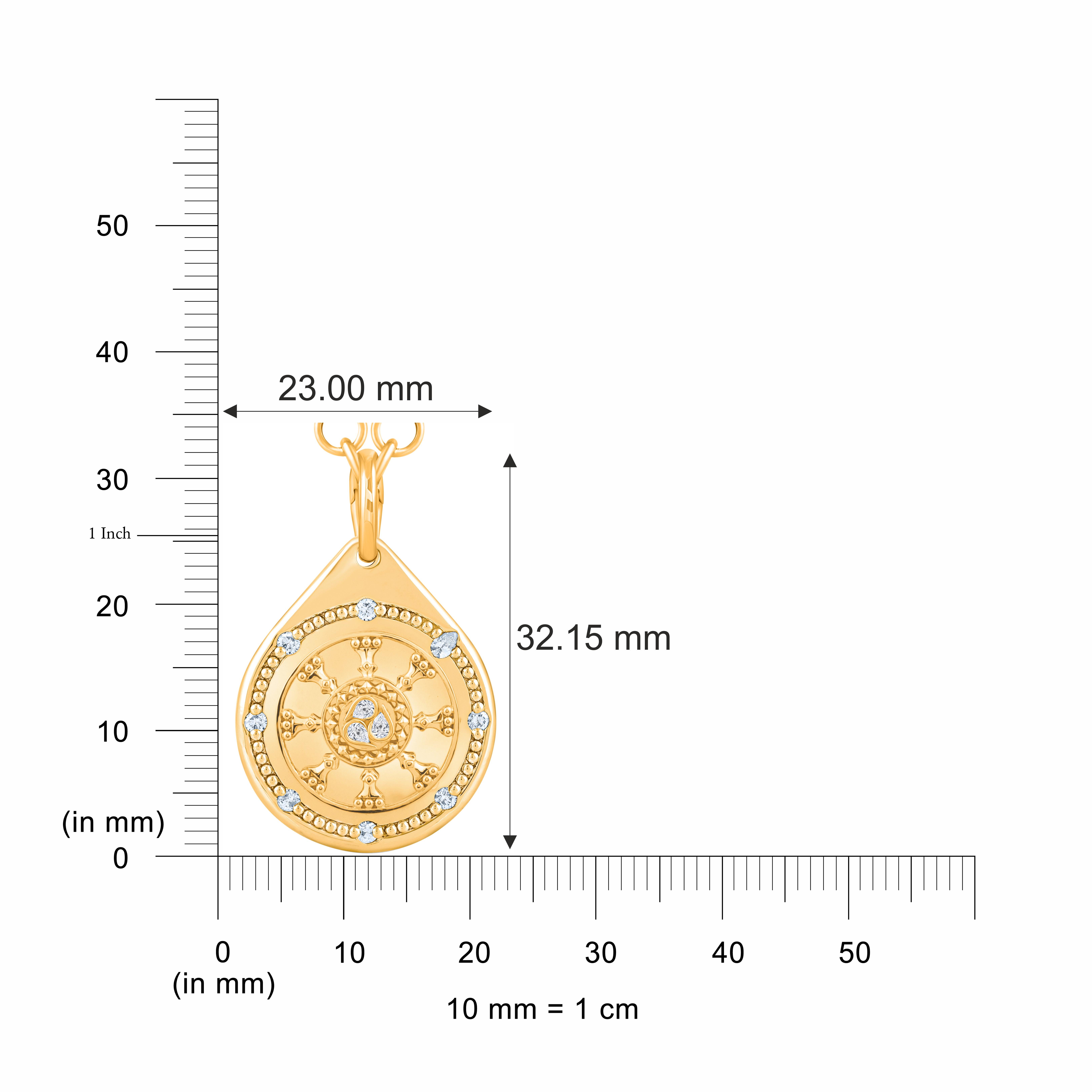 HARAKH 1/3 Colorless Diamond Drop of JOY Serenity Necklace 18 Karat Gold In New Condition For Sale In New York, NY