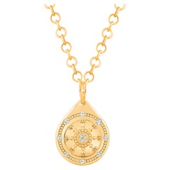 HARAKH 1/3 Colorless Diamond Drop of JOY Serenity Necklace 18 Karat Gold