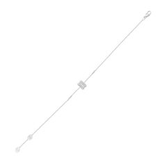 HARAKH 1/3 CT Colorless Diamond Sunlight Rondell Bracelet in 18KT White Gold