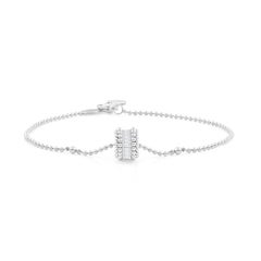 Harakh - Bracelet en or blanc 18KT avec diamants incolores 1/3 CT Sunlight Rondell