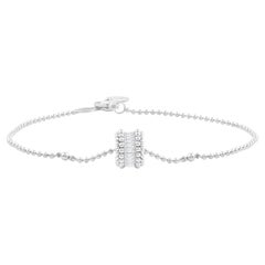 HARAKH Pulsera Rondell de Diamantes Incoloros de 1/3 TC en Oro Blanco de 18 KT