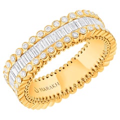 HARAKH 1 5/8 CT Colorless Diamond 18 Karat Yellow Gold Sunlight Ring
