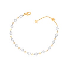 HARAKH 1 5/8 CT Natural Colorless Diamond Brilliant and Rose Cut Bracelet