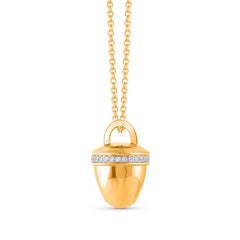 HARAKH 1/5 CT Natural Colorless Diamond Ghunghroo Pendant Necklace