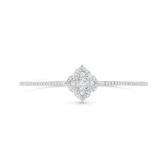 HARAKH 1 7/8 CT Colorless Diamond Mandala Bangle in 18KT White Gold
