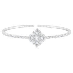 HARAKH 1 7/8 CT Colorless Diamond Mandala Bangle in 18KT White Gold