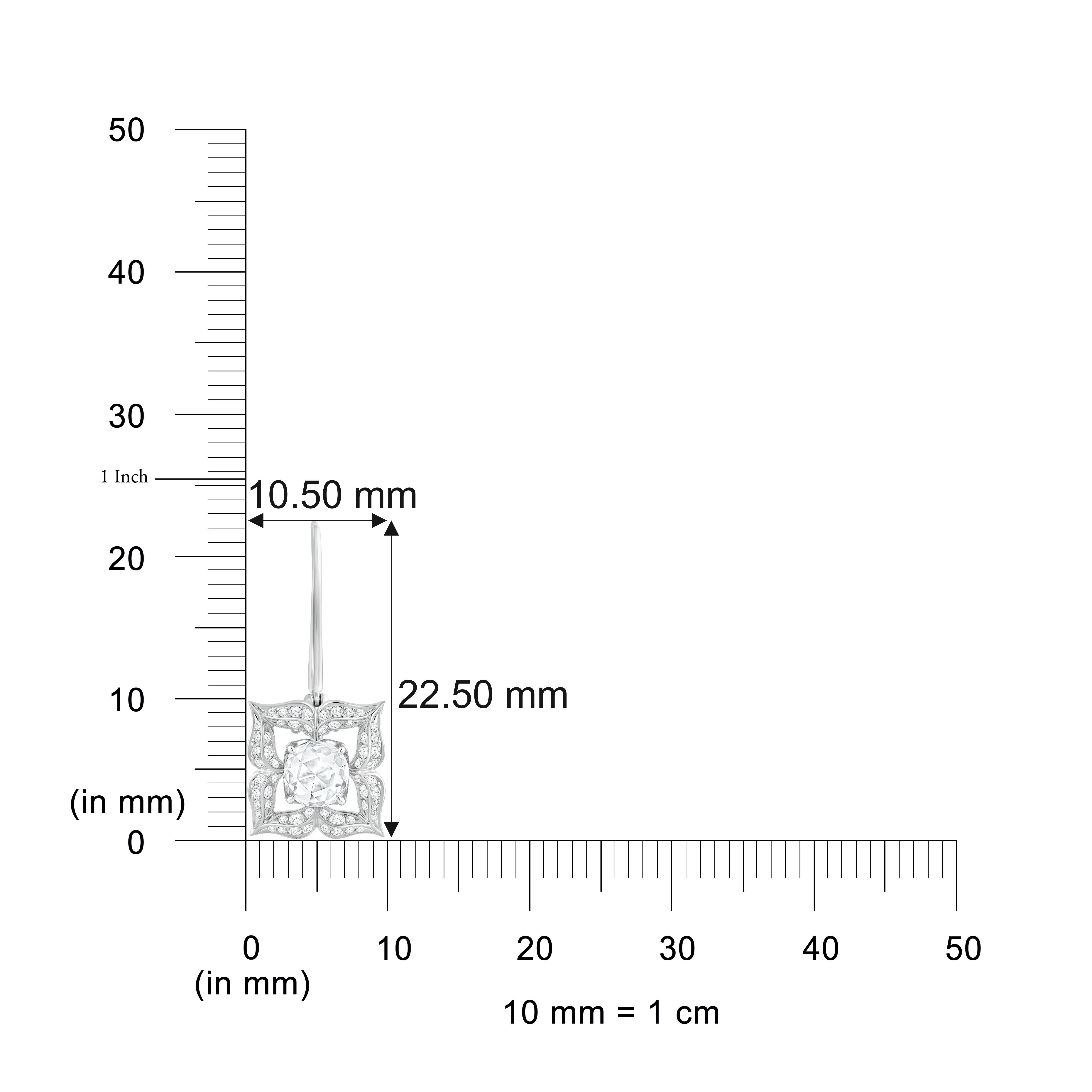 HARAKH 1 CT farbloser Diamant 18KT Gold Mandala Reif Ohrringe (Moderne) im Angebot