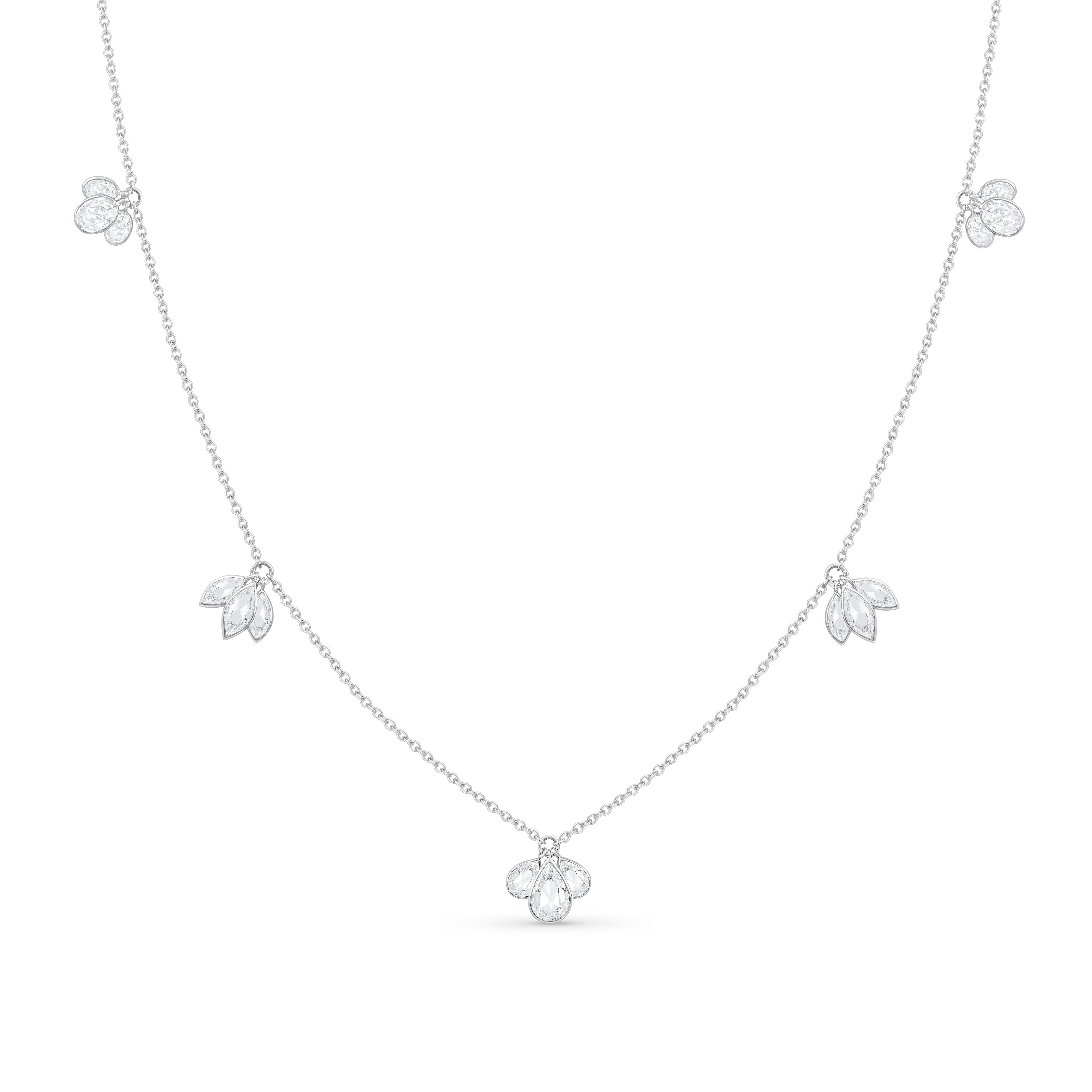 Inspired by the JOY of experiencing a gushing waterfall, these exquisite and elegant necklaces from the Cascade Collection are brilliant and rose-cut, dripping delicately. 

Beautifully designed, this necklace will surely add a touch of opulence to