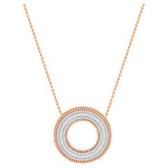 Harakh Collier Pota en or rose 18 carats avec diamant incolore 1 CT Sunlight