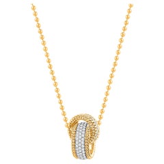 HARAKH 5/8 CT Colorless Diamond Pendant Necklace in 18KT Yellow Gold