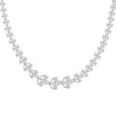 HARAKH 14 1/2 CT Colorless Diamond Frangipani High Jewelry 18KT Gold Necklace