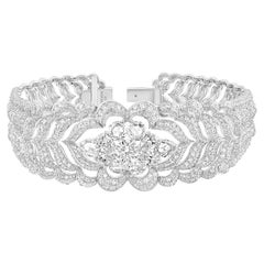 HARAKH 18 7/8 CT Diamante naturale incolore taglio Brilliante e Rosa Bracciale Mandala