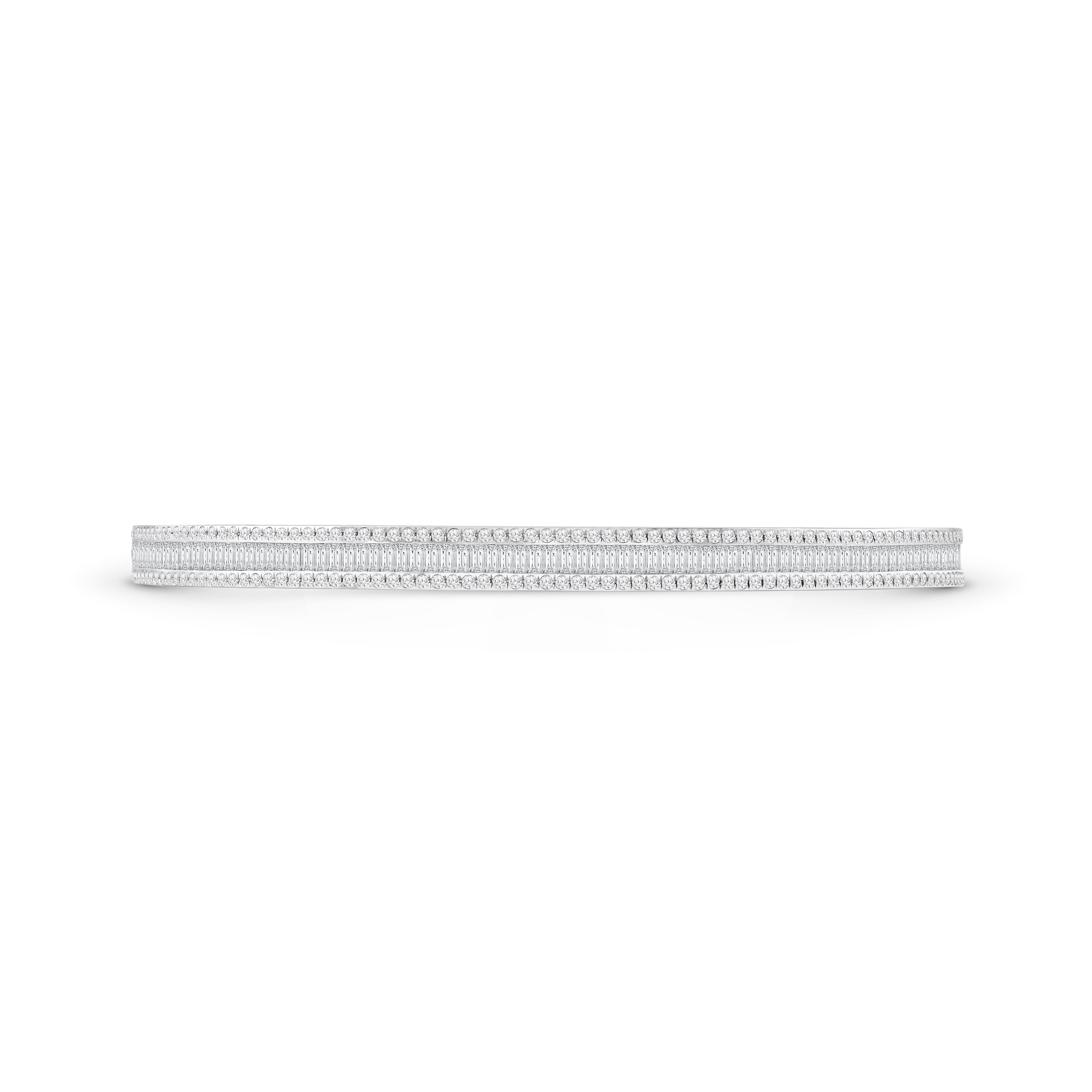 HARAKH 18 Karat Gold Baguette Colorless Diamant Sunlight Kollektion Armreif aus der Sunlight Kollektion (Zeitgenössisch) im Angebot