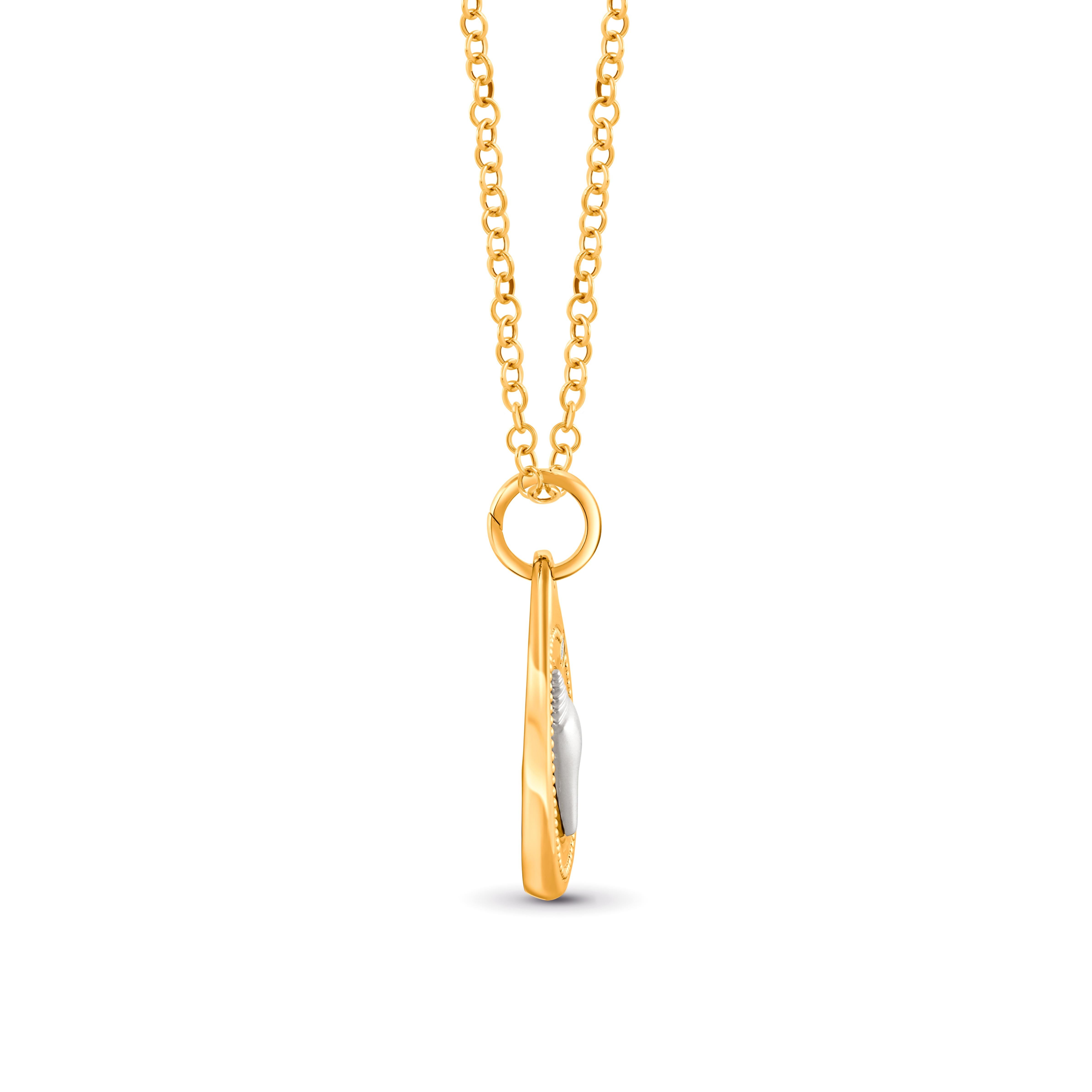 Contemporaneo Collana con ciondolo con diamante incolore di chiarezza HARAKH, oro 18 carati, Goccia di Gioia in vendita
