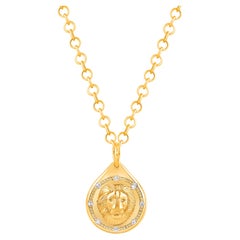 HARAKH, collier pendentif Courage JOY en or 18 carats avec diamants incolores de 1/3 carat