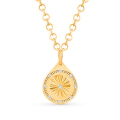 HARAKH Collier pendentif « Drop of JOY Protection » en or 18 carats et diamants incolores