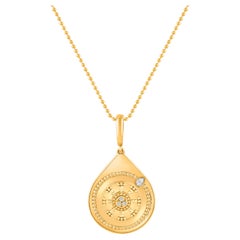 Harakh Pendentif Sérénité en or 18 carats avec diamants incolores.