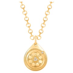 Collana con ciondolo Serenity in oro 18 carati con diamanti incolori Harakh