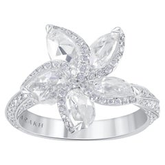 Harakh 18 Karat White Gold 2.70 Carat Colorless Diamond Engagement Ring