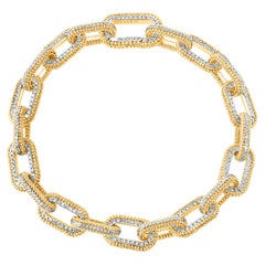 HARAKH 18 KT Gold farblos Diamant Classic Papier-Clip-Armband