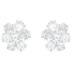 HARAKH 18KT Gold 2 5/8 CT Natural Colorless Diamond Cascade Earrings