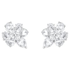 Orecchini a cascata con diamanti incolori Nature da 3,5 carati in oro 18KT di Harakh