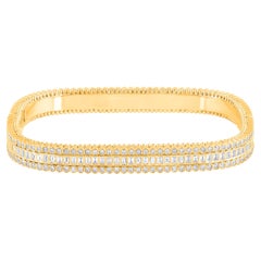HARAKH 18KT Gold 4 1/2 CT Nature Colorless Diamond Sunlight Bangle