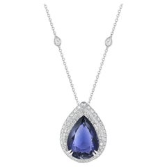 HARAKH 18KT Regenbogen-Anhänger aus Gold mit farblosen Diamanten und Ioliten in Violett