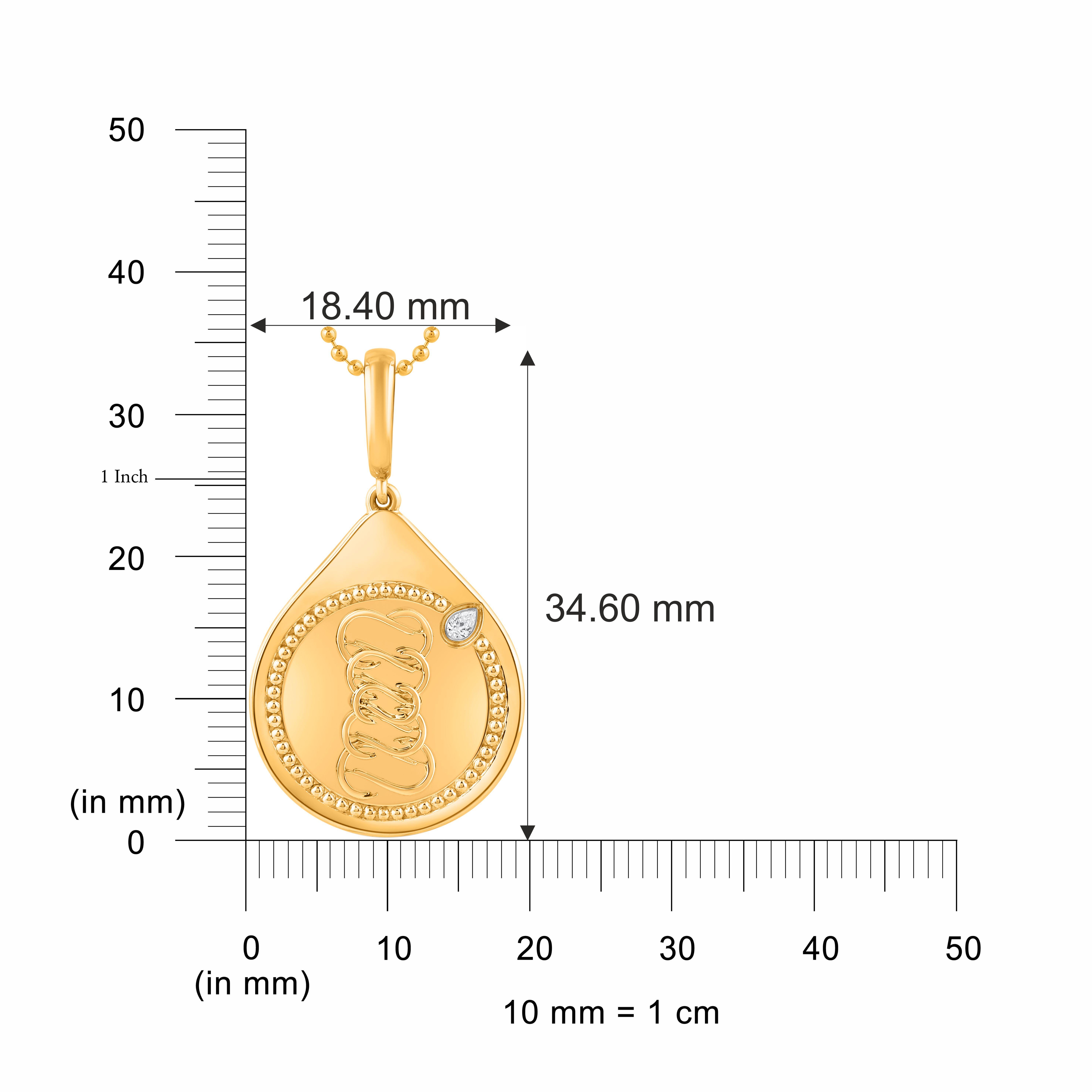 Contemporain HARAKH Pendentif équilibre Drop of JOY en or 18 carats et diamants incolores en vente
