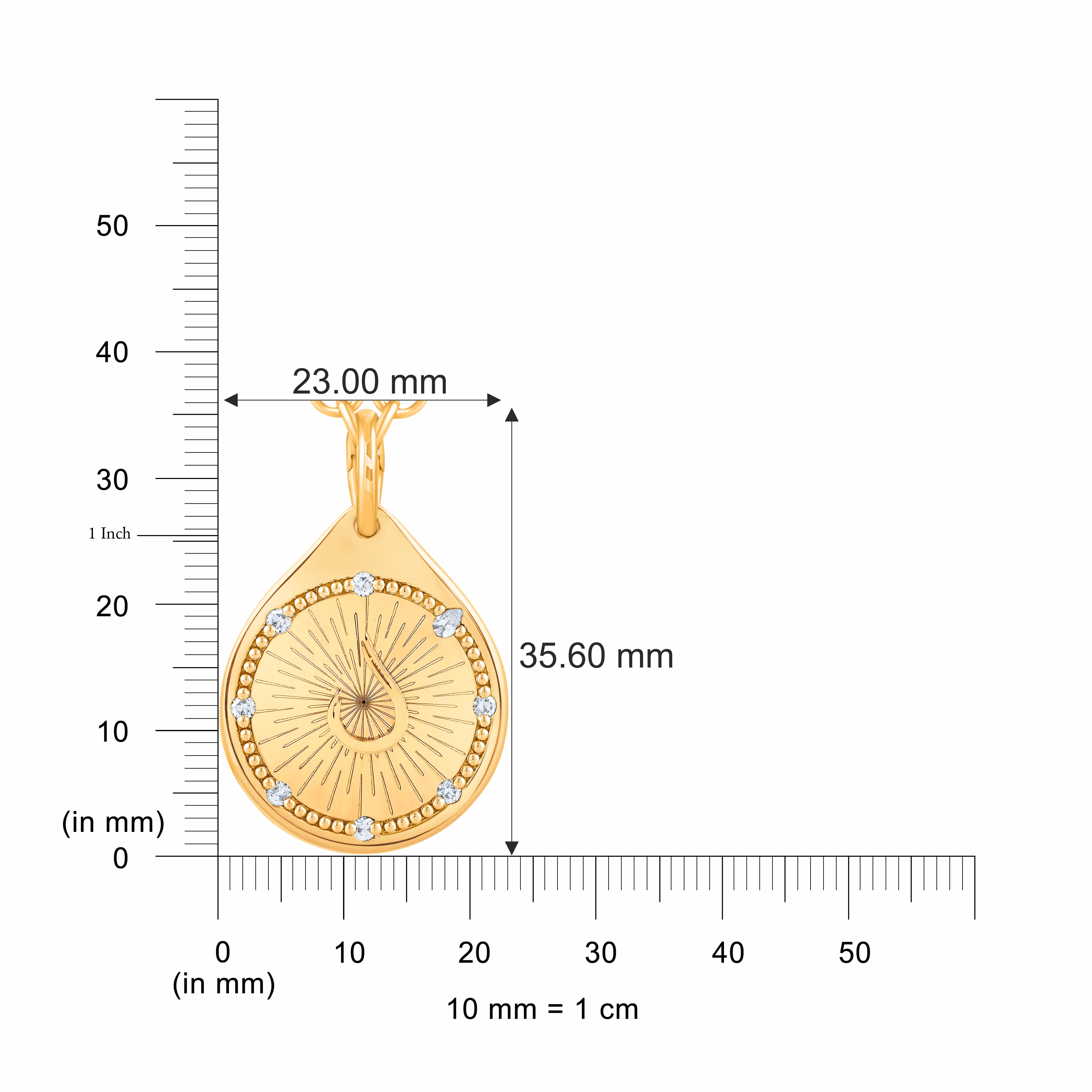 Contemporaneo Collana con ciondolo Bliss in oro 18KT con diamanti incolore di Harakh in vendita
