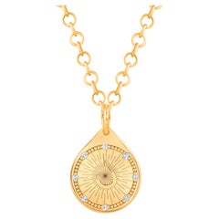 Collier pendentif Bliss en or 18KT avec diamant incolore et goutte de JOY