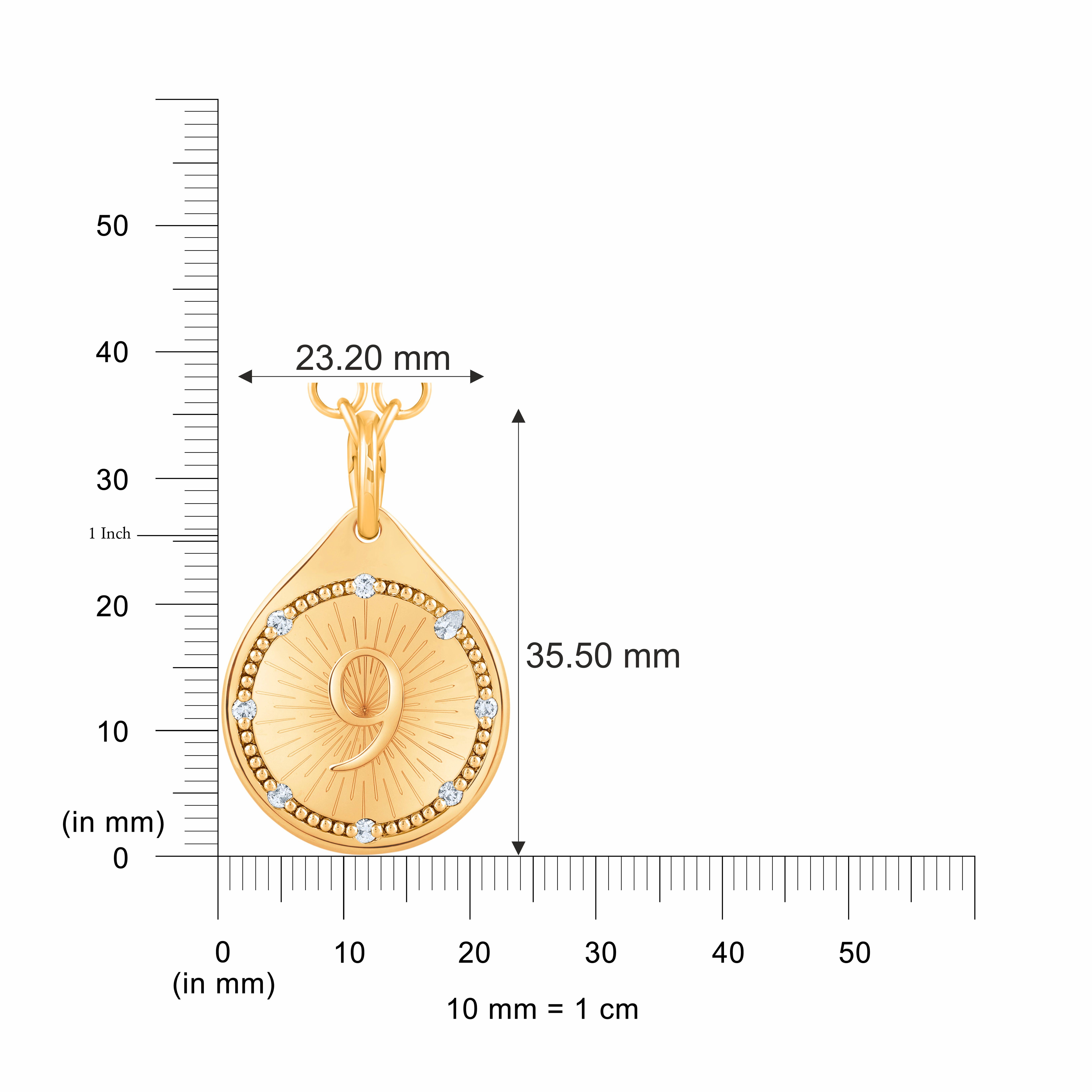 Taglio brillante Ciondolo Serendipity con diamante incolore in oro 18 carati di Harakh in vendita