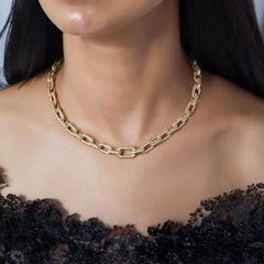 HARAKH 18KT Gold Colorless Diamond Sunlight Paper Clip Necklace