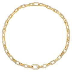 HARAKH 18KT Gold Colorless Diamond Sunlight Paper Clip Necklace