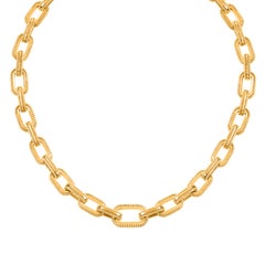 HARAKH 18KT Gold Sunlight Paper Clip Classic Necklace