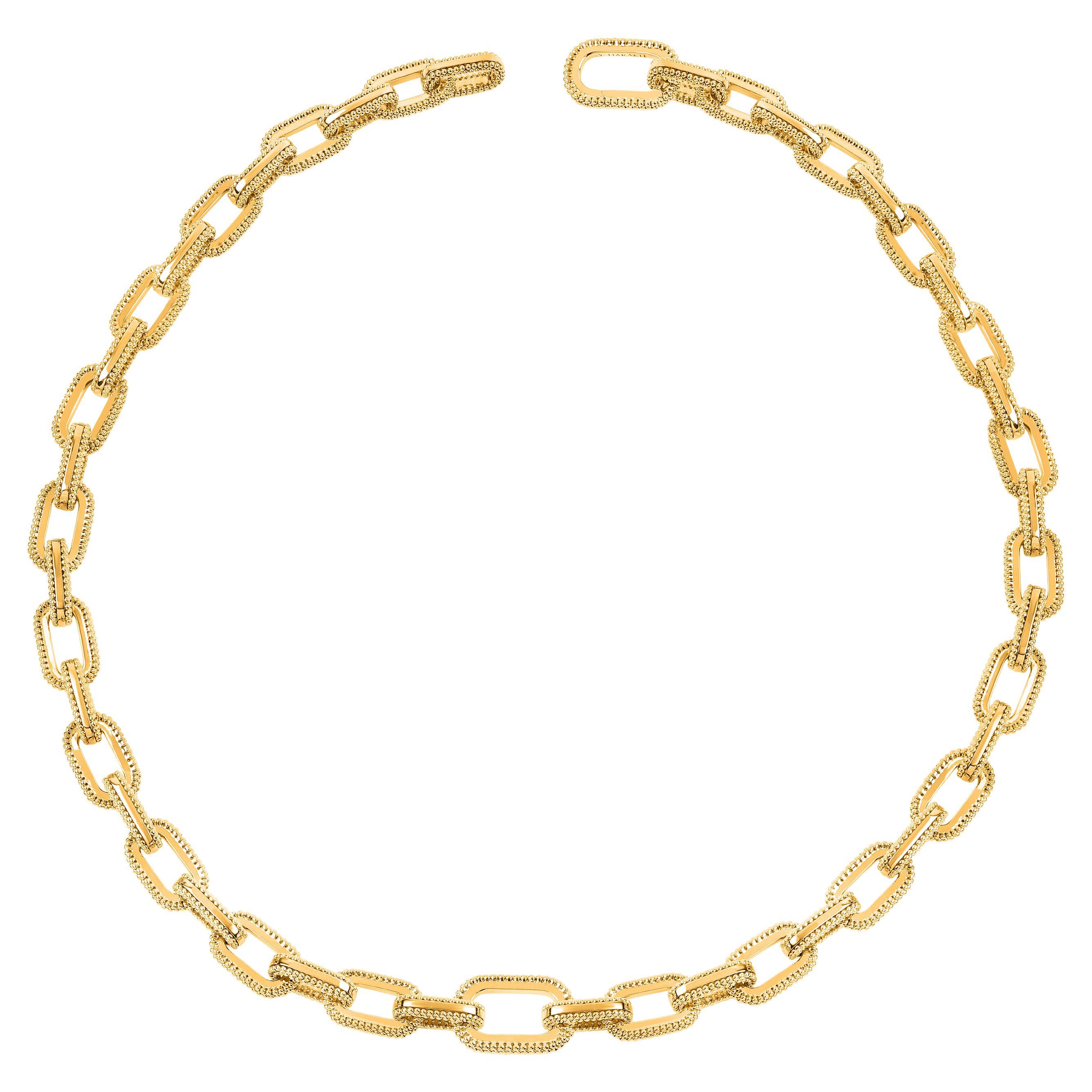 HARAKH 18KT Gold Sunlight Paper Clip Classic Necklace