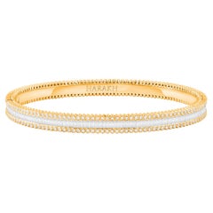 HARAKH 18KT Yellow Gold Baguette Colorless Diamond Sunlight Collection Bangle