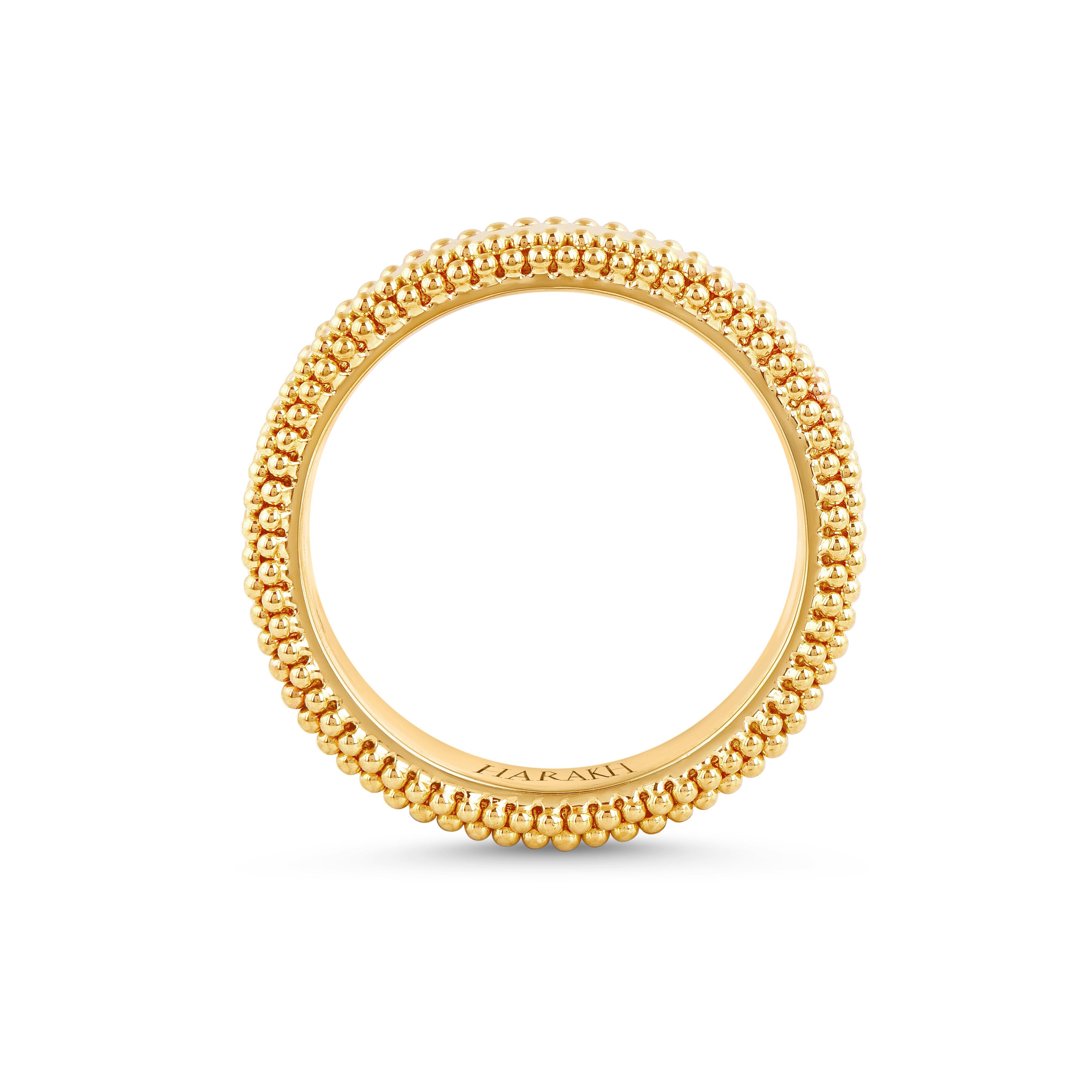 Contemporary HARAKH  18KT Yellow Gold Sunlight Band Ring For Sale