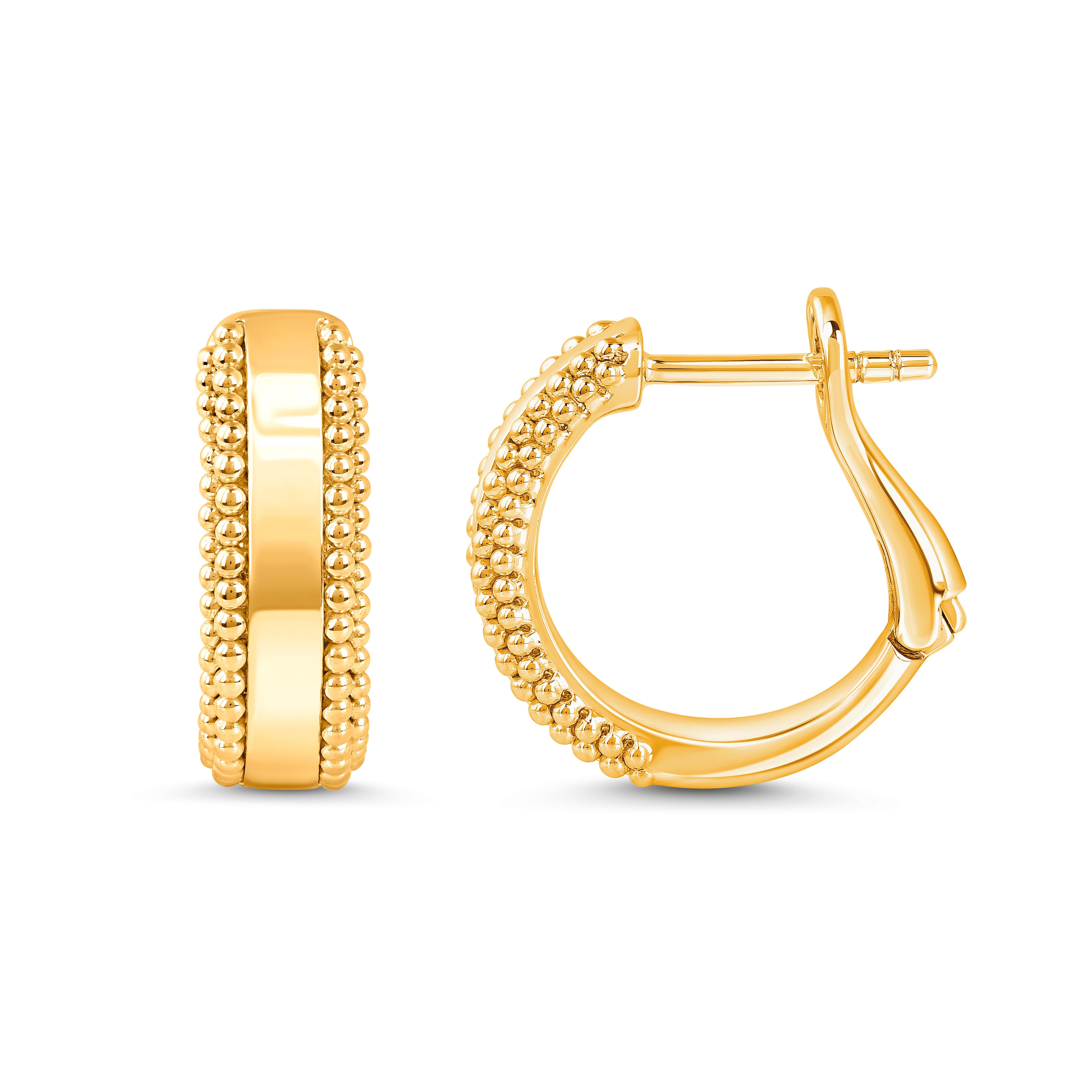 Contemporaneo HARAKH  Orecchino Huggie in oro giallo 18KT con luce solare in vendita