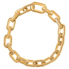 HARAKH 18KT Yellow Gold Sunlight Paper Clip Everyday Bracelet