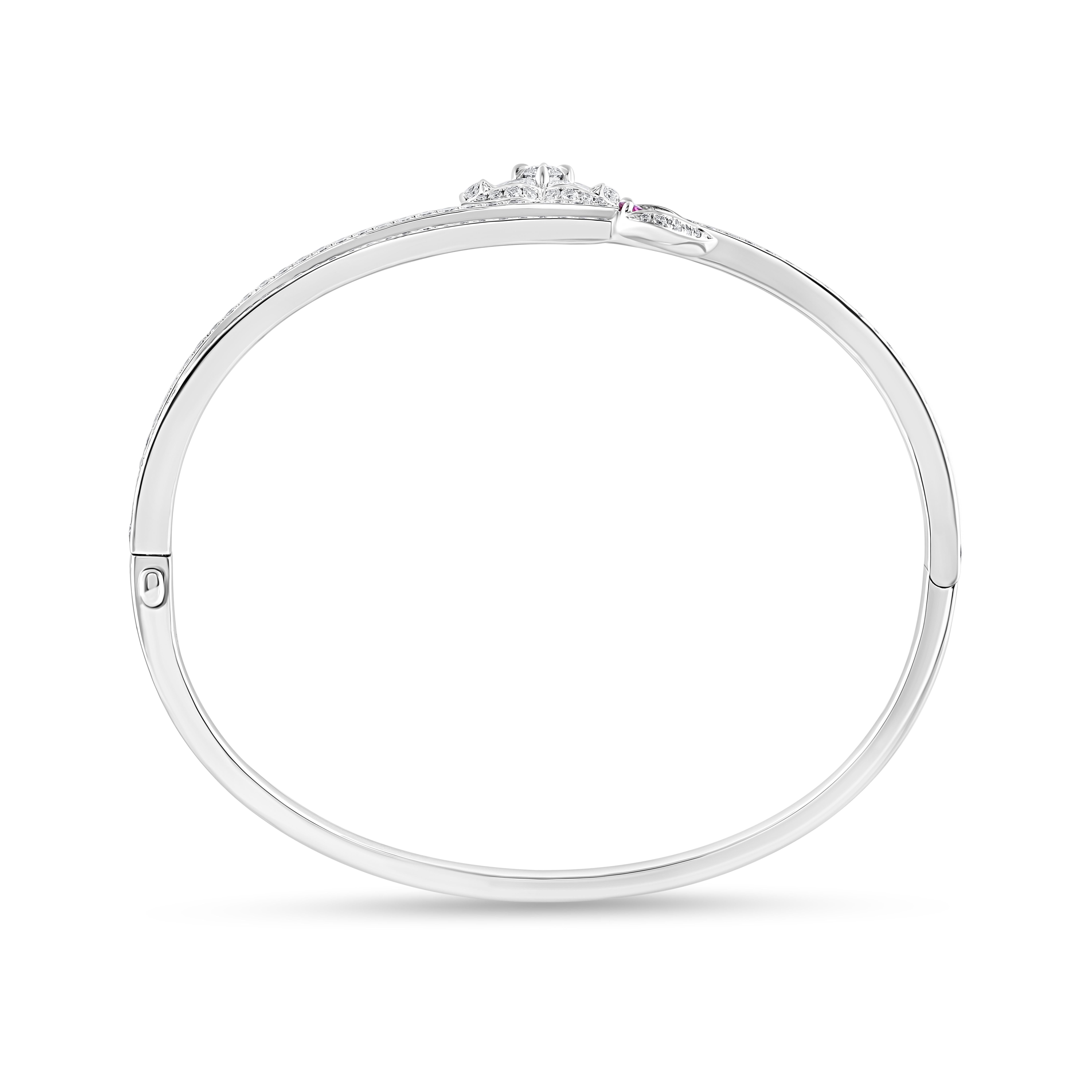 HARAKH 2 1/2 CT Mandala Wirbel-Armreif aus 18KT Gold mit farblosen Diamanten und Rubinen (Zeitgenössisch) im Angebot