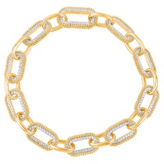 HARAKH 2 1 /3 Carat Colorless Diamond Sunlight Paper Clip Bracelet in 18KT Gold HARAKH 2 1 /3 Carat Colorless Diamond Sunlight Paper Clip Bracelet in 18KT Gold