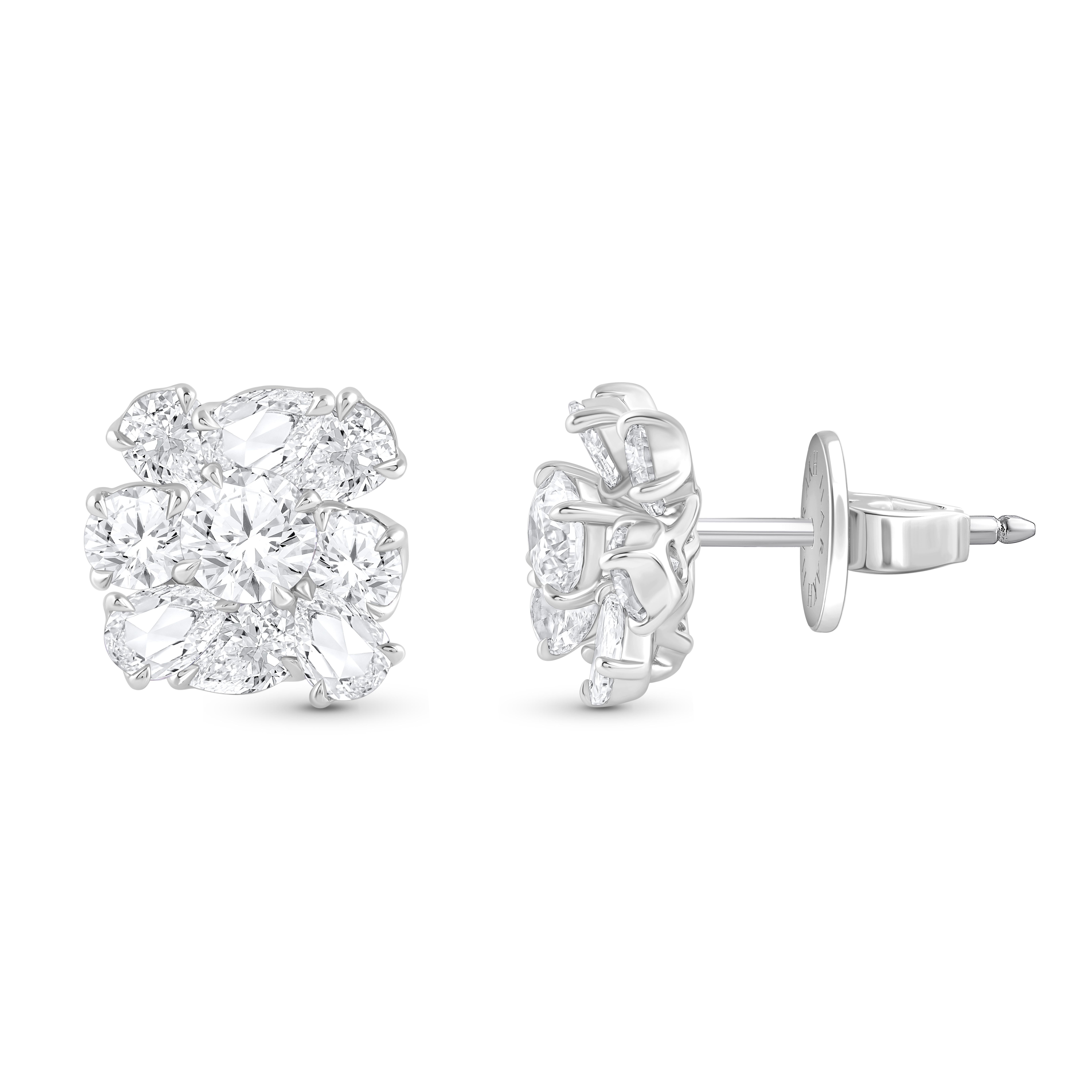 Inspired by the JOY of experiencing a gushing waterfall, brilliant, rose-cut colorless diamonds drip delicately. Beautifully designed diamond drop earrings that add a touch of perfect sparkle to your day or evening look! These earrings are versatile