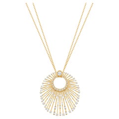 Harakh 2 Karat Brillantschliff natürlicher farbloser Diamant Sonnenlicht-Halskette